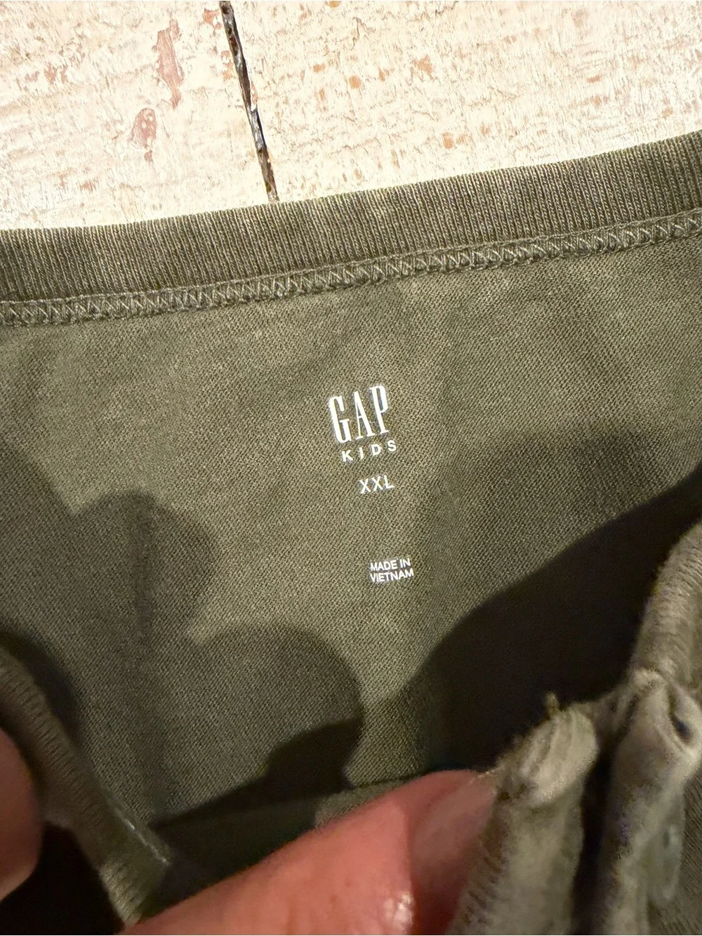 Gap Kids Boys Long Sleeve Henley Shirt – XXL (14–16) – Olive Green – NWT